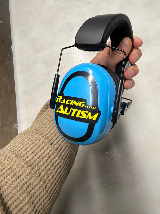 Racing With Autism Ear Protection Sky Blue