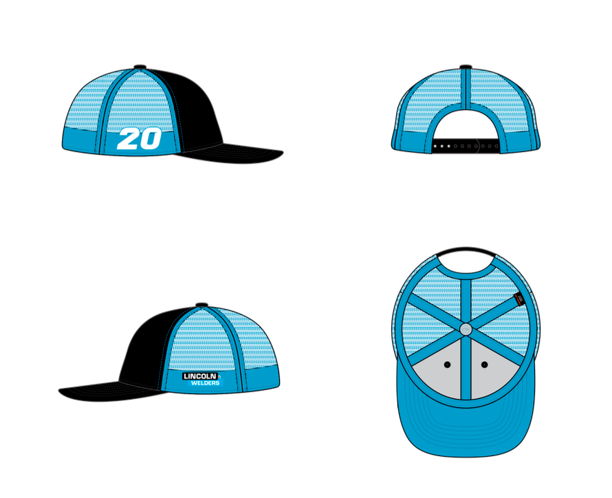 NEW 2026 RWA HAT AQUA AND BLACK